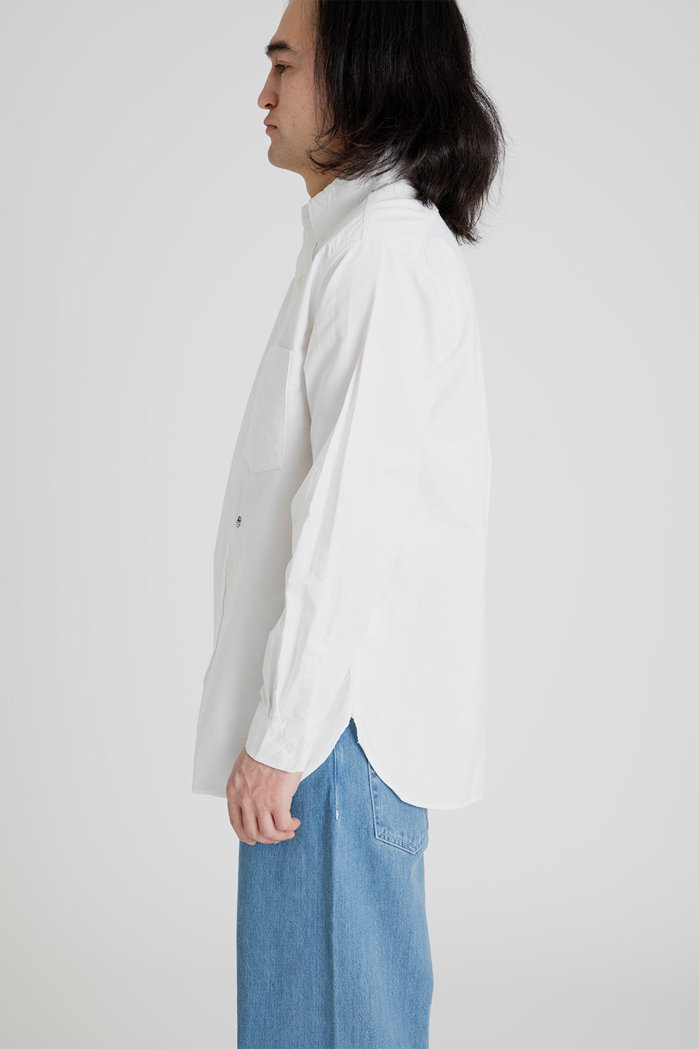 Nanamica Button Down Wind Shirt in White