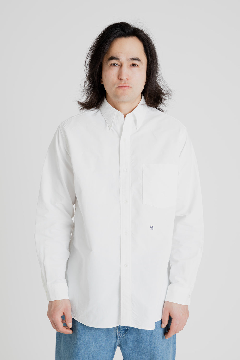 Nanamica Button Down Wind Shirt in White