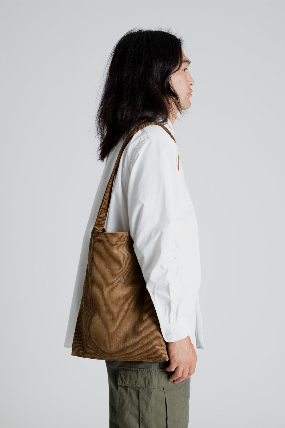 Nanamica Corduroy Utility Shoulder Bag in Brown