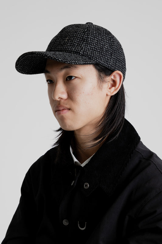 Poten Tweed Cap in Grey Dot