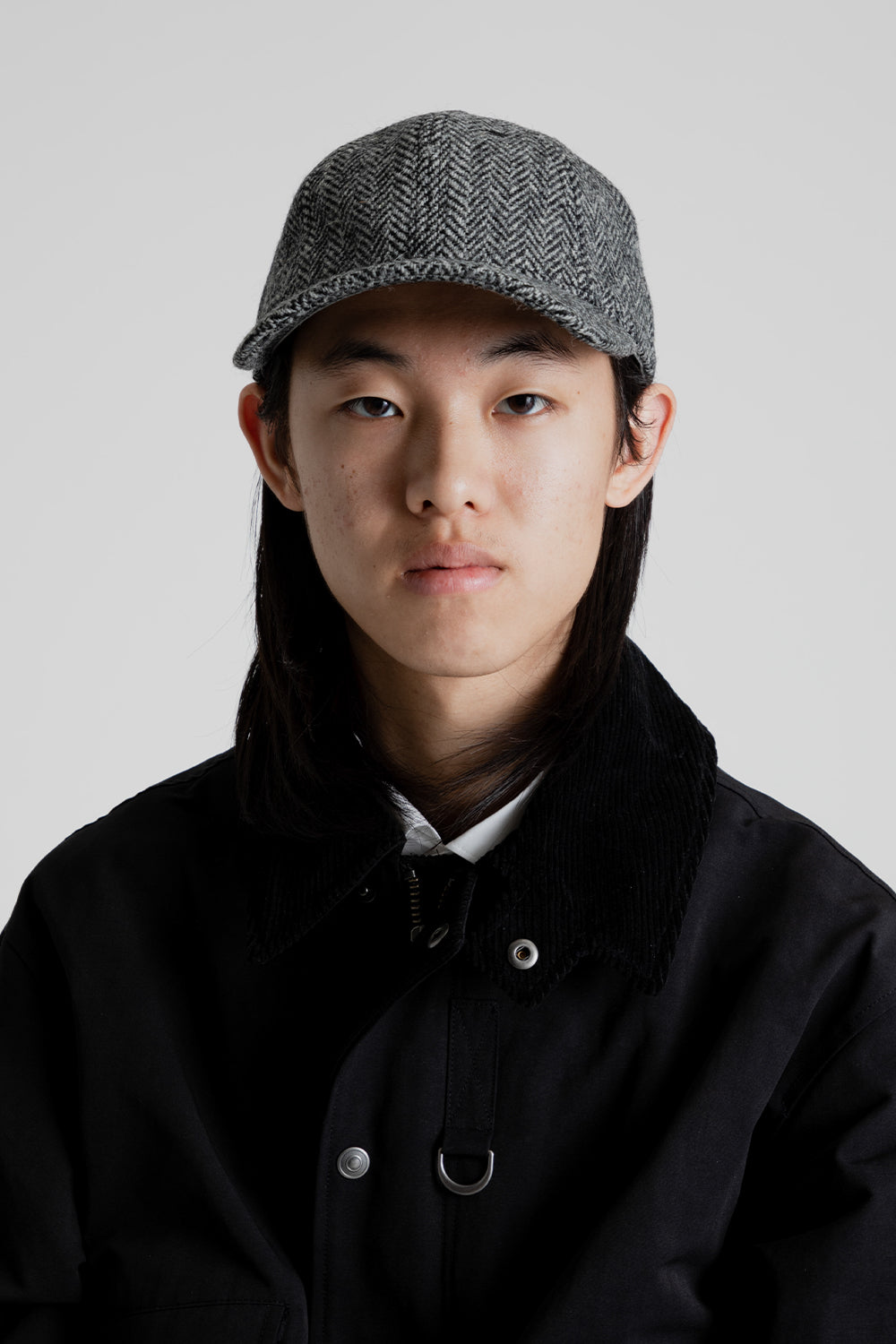 Poten Tweed Cap in Herrinbone