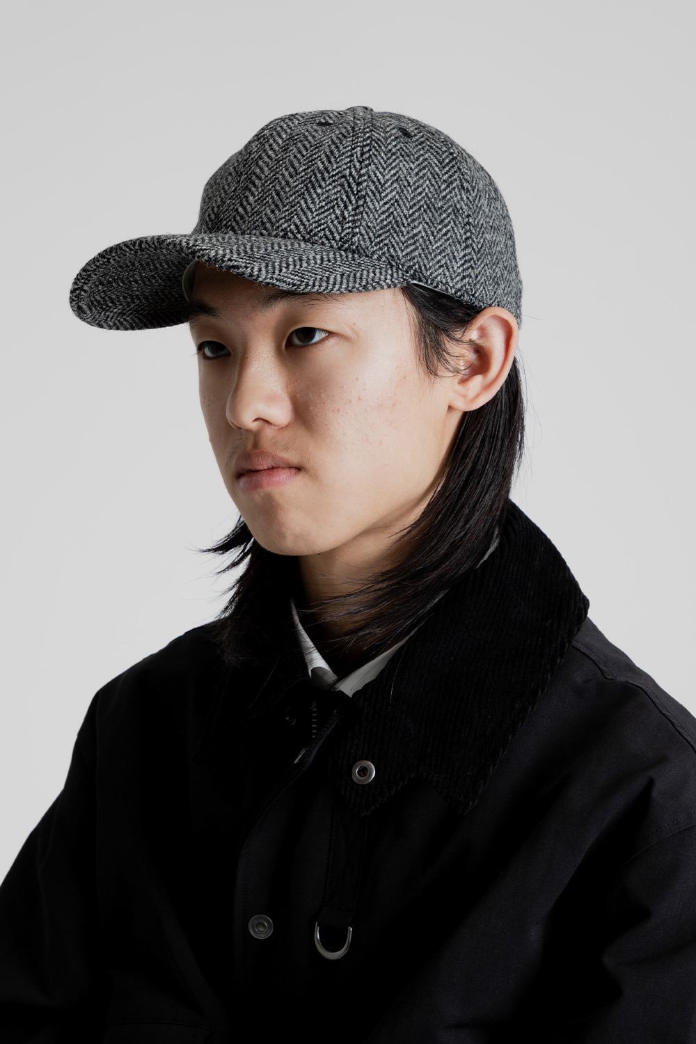 Poten Tweed Cap in Herrinbone