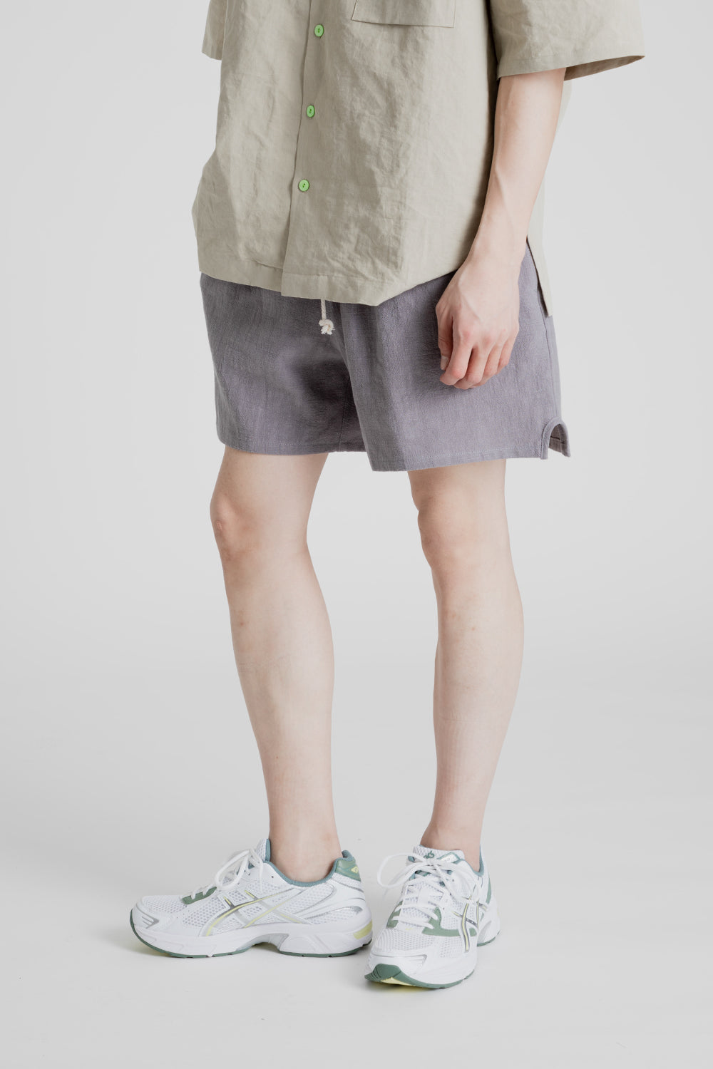 S.K Manor Hill MT Shorts in Grey Ramie