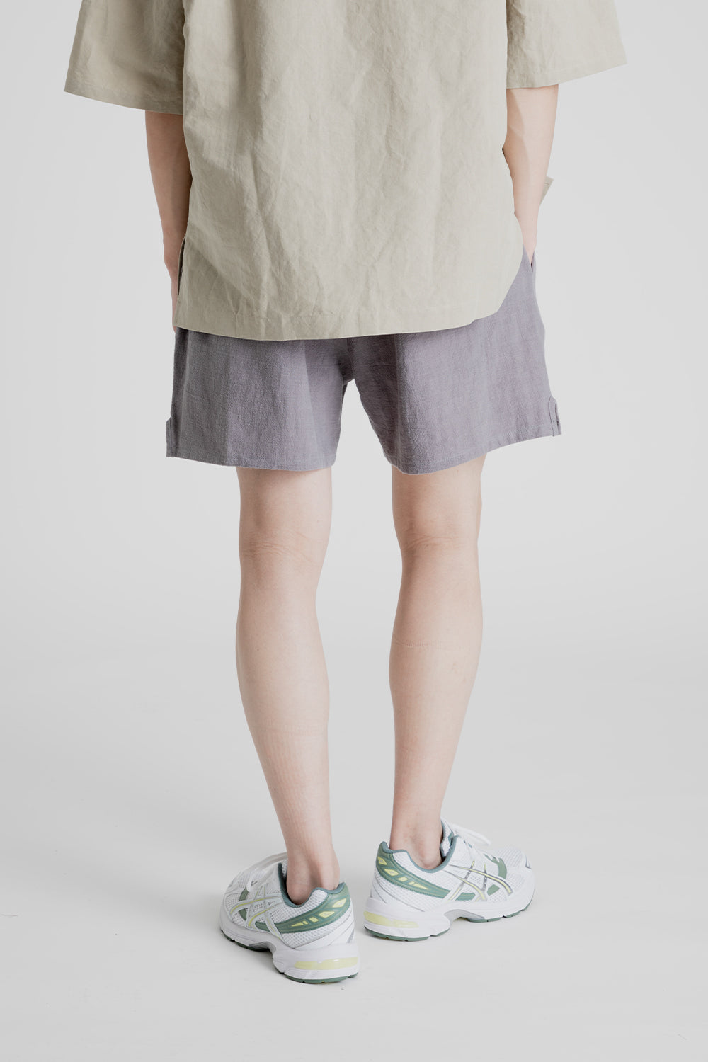 S.K Manor Hill MT Shorts in Grey Ramie