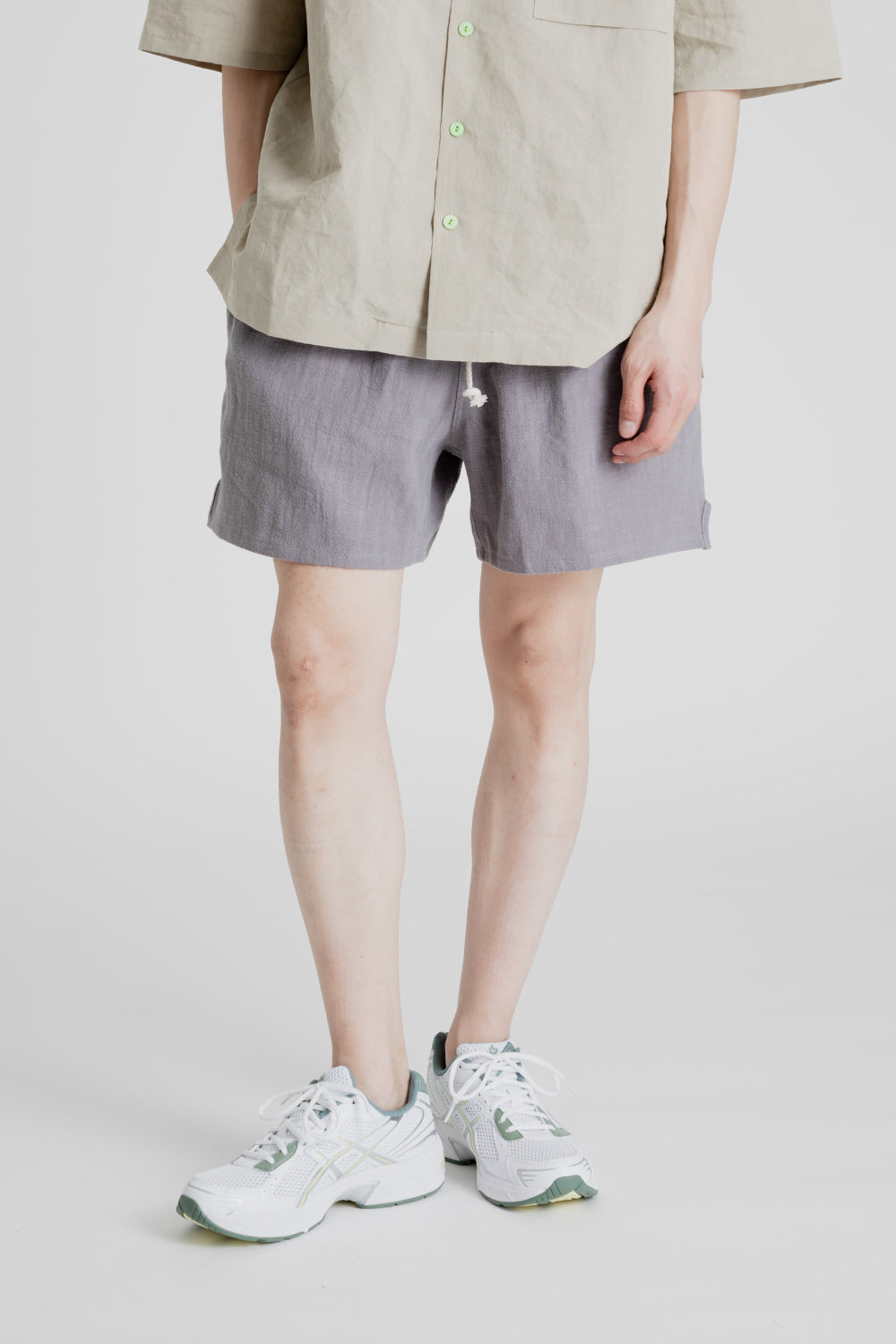 S.K Manor Hill MT Shorts in Grey Ramie