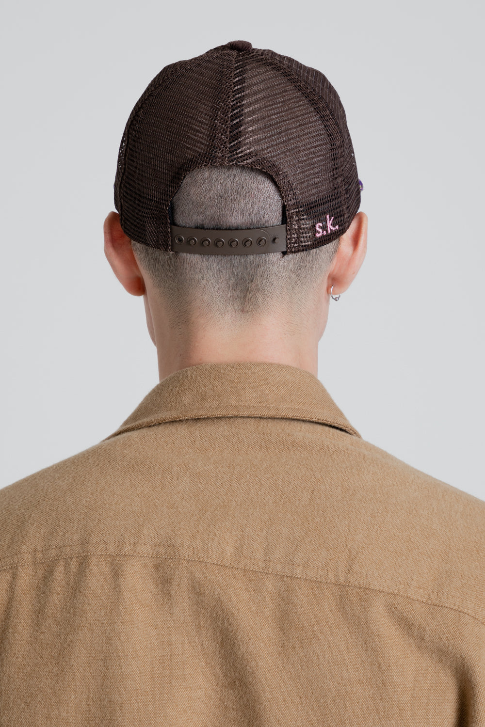 S.K. Manor Hill Mesh Back Cap in Brown Cotton Corduroy
