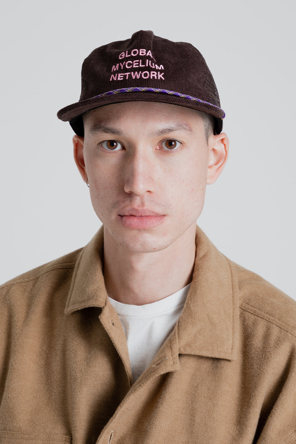 S.K. Manor Hill Mesh Back Cap in Brown Cotton Corduroy