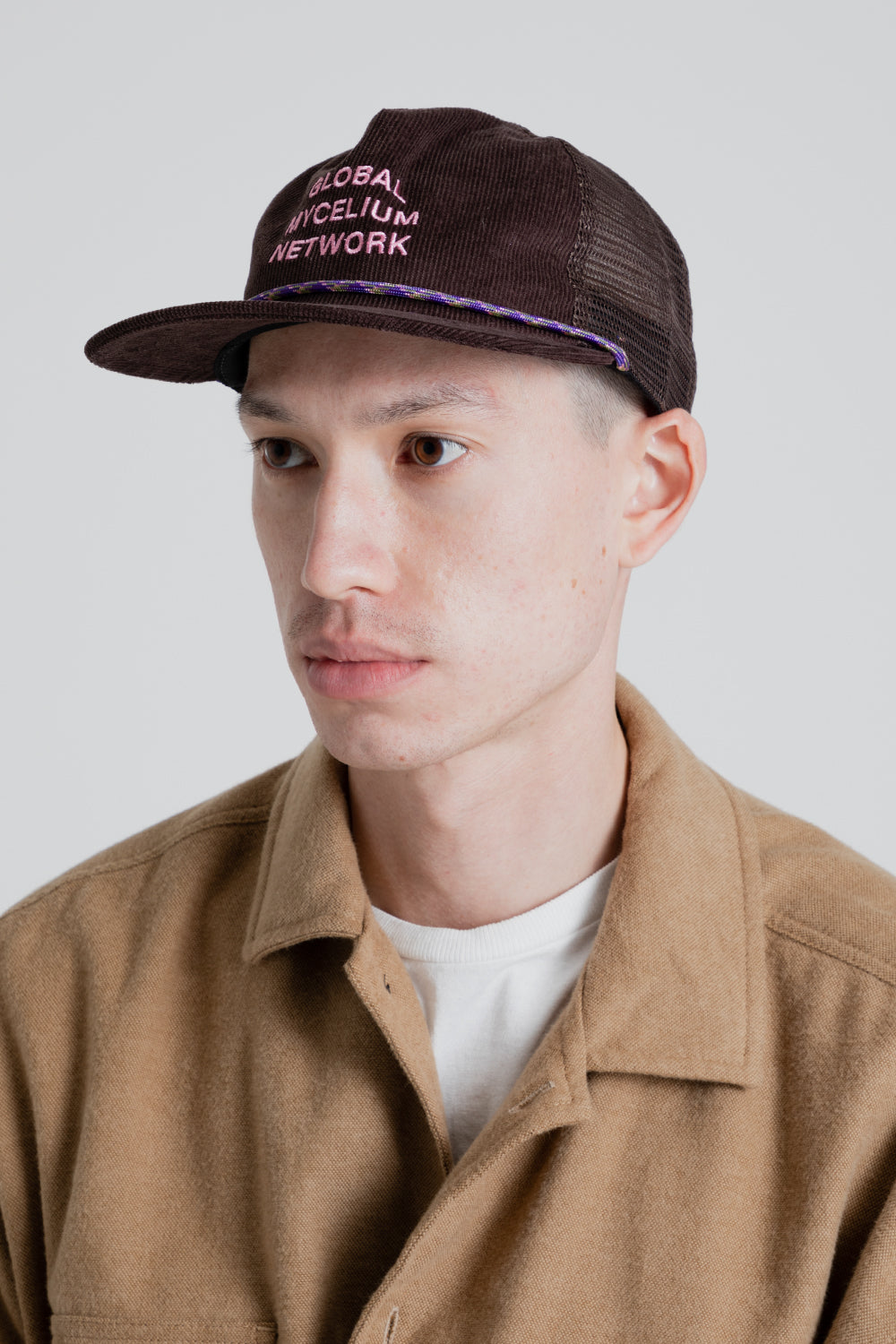 S.K. Manor Hill Mesh Back Cap in Brown Cotton Corduroy