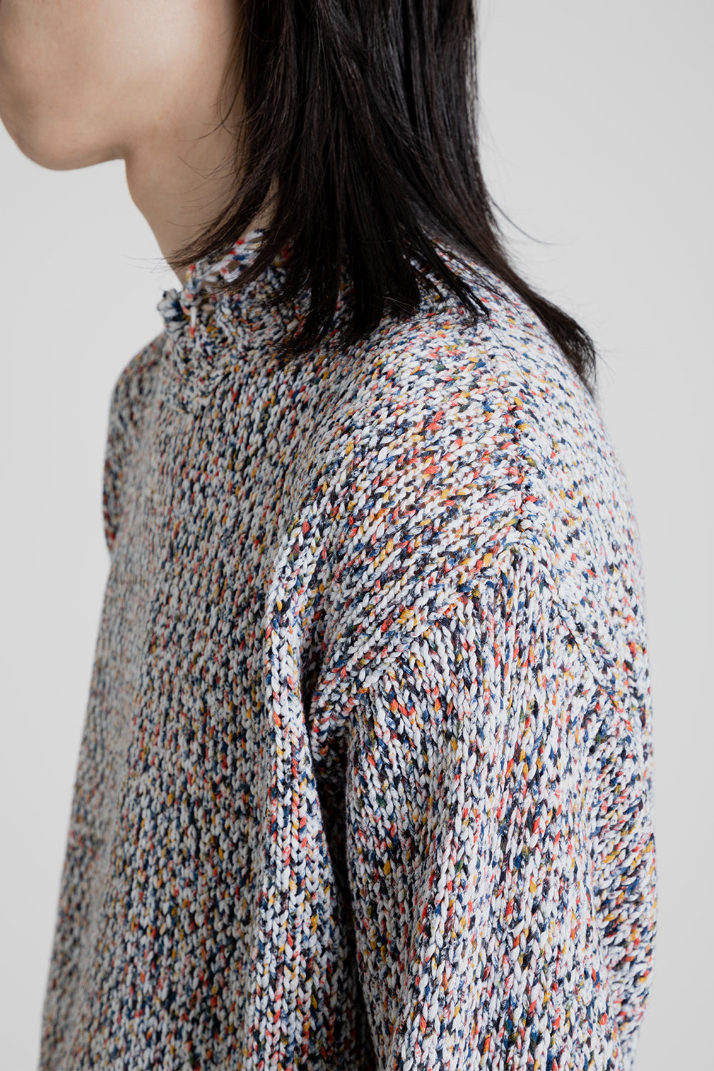 Schnayderman's Cropped Mercerized Sweater in Multi | Wallace Mercantil