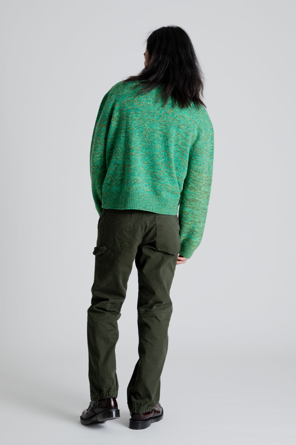 Schnayderman's Funnel Neck Sweater in Green Multi