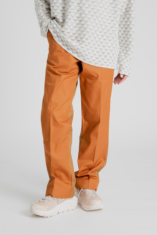 Schnayderman's Trousers Dalet Two Toned in Orange and Taupe