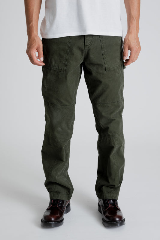 Schnayderman's Trousers Workwear Stone Washed in Dark Green