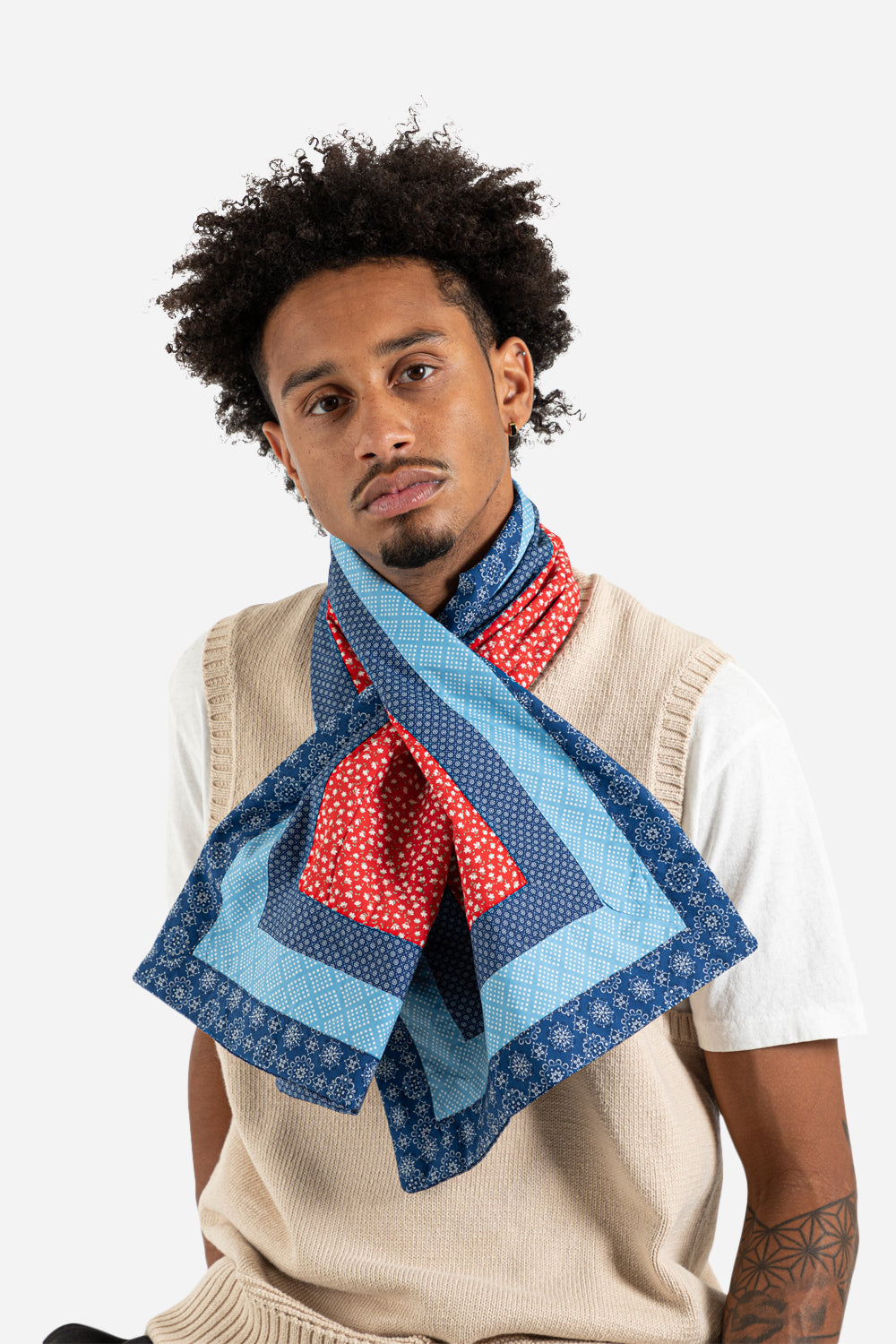S.K. Manor Hill Patchwork Quilted Scarf in Multicolor - Wallace Mercan –  Wallace Mercantile Shop
