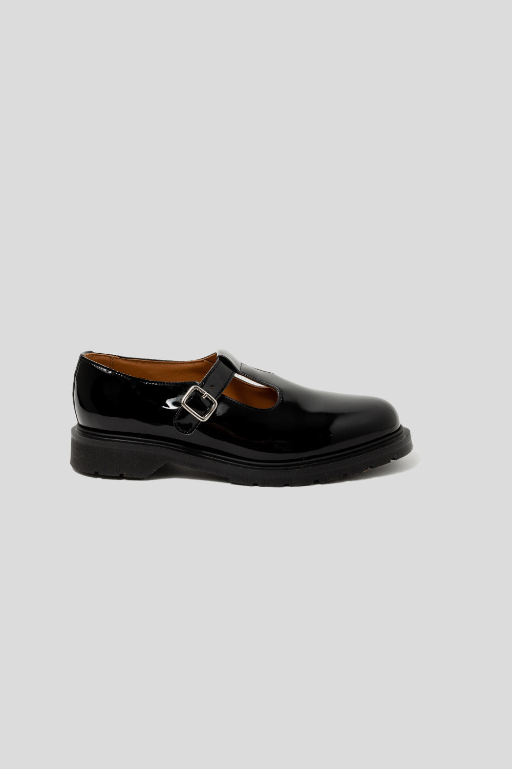 Solovair Patent Mary Jane Shoe in Black