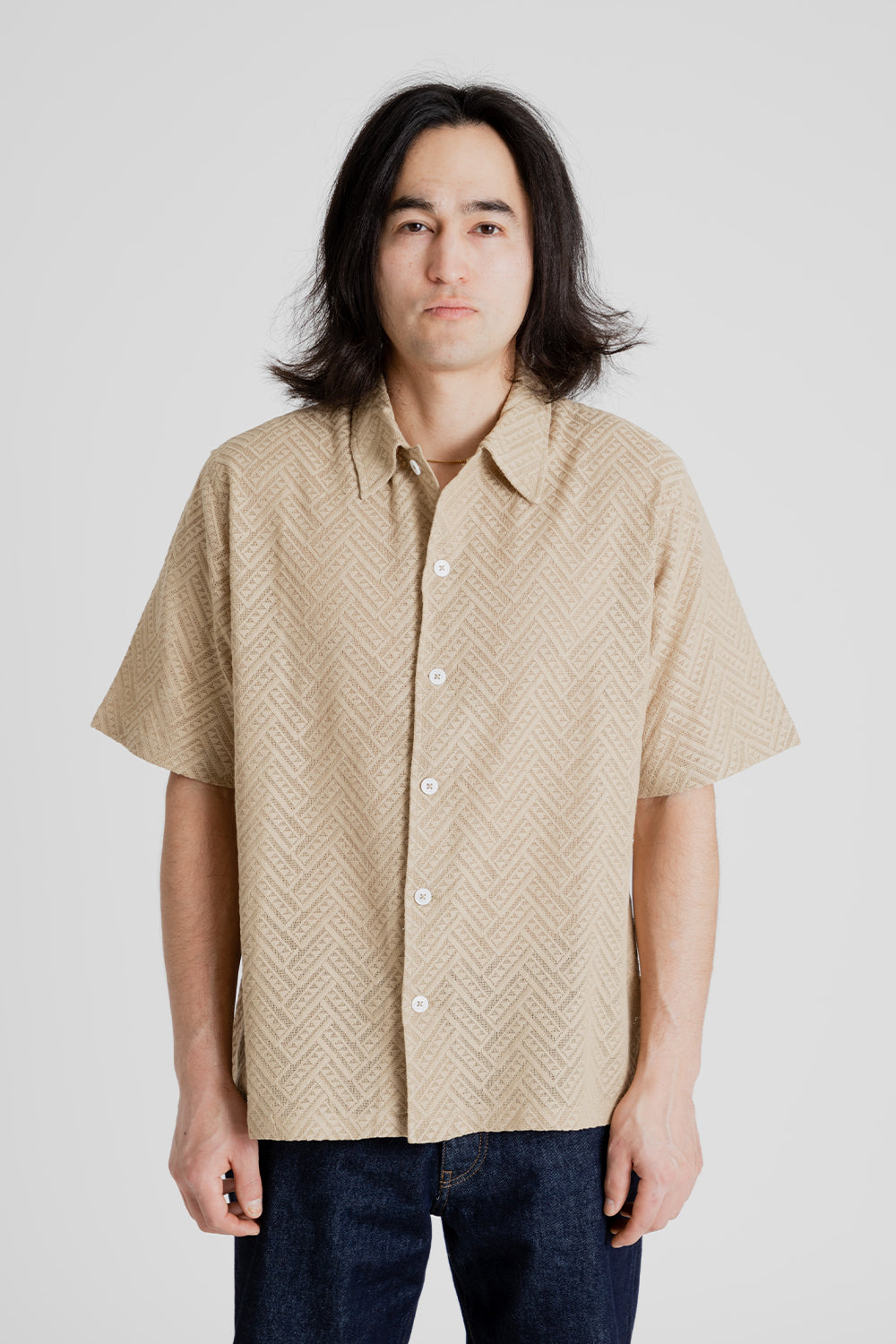 Sunflower Spacey Short Sleeve Shirt in Khaki