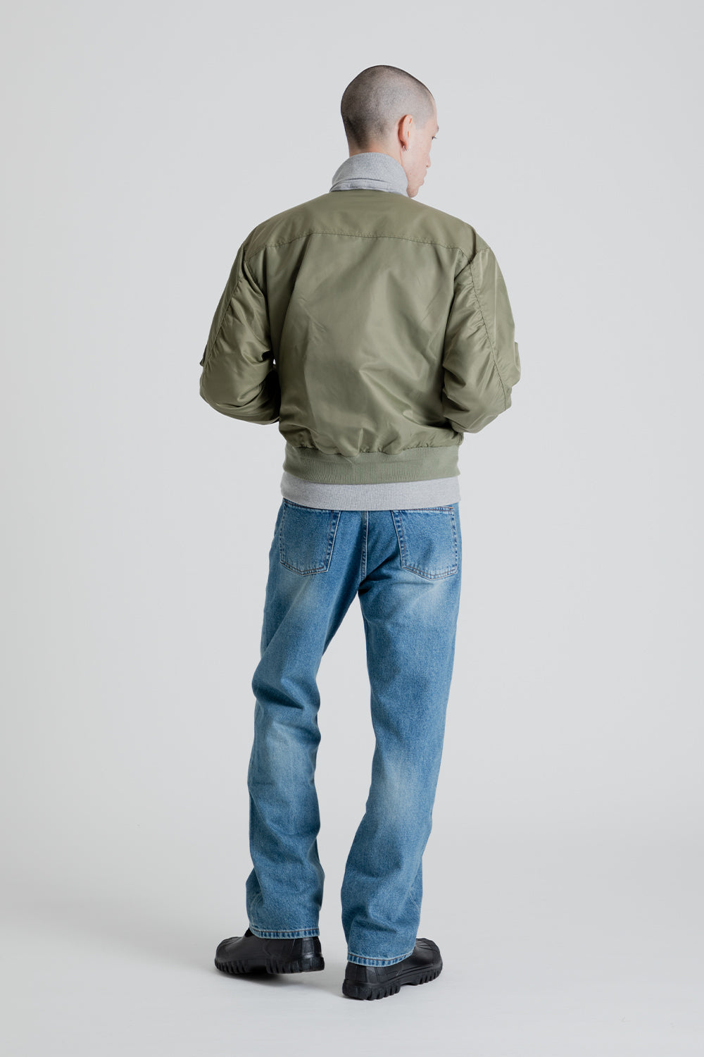 Uniform Bridge No Collar MA-1 Jacket in Olive | Wallace Mercantile Sho