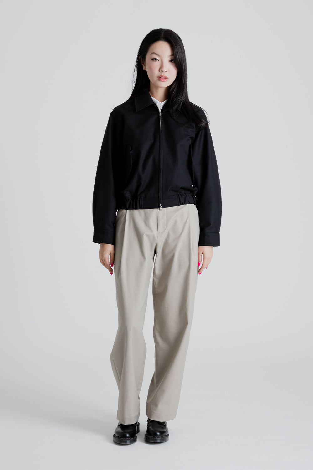 Uniform Bridge Women's Single Pleat Blouson in Black