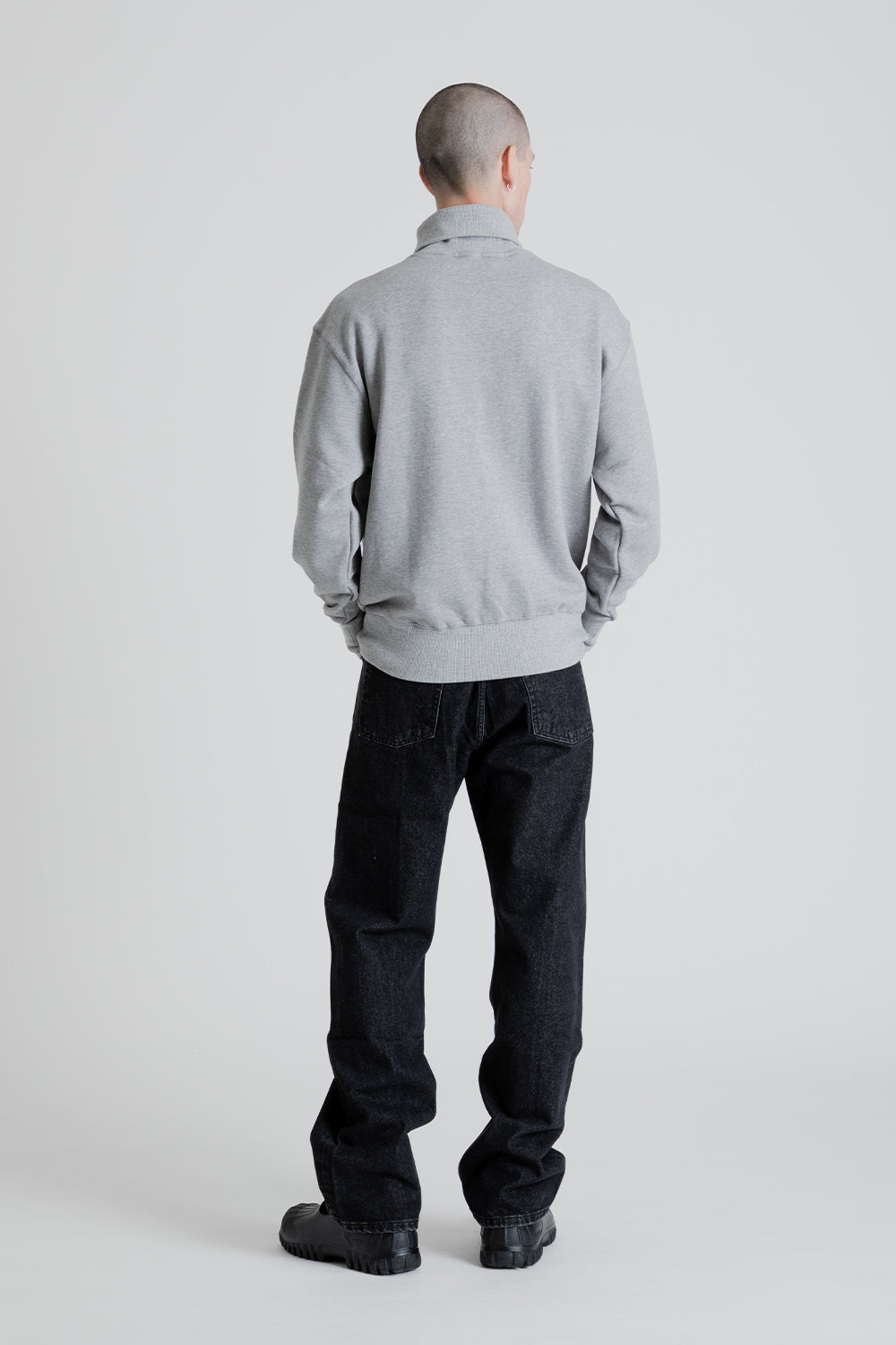 Uniform Bridge Turtleneck Sweatshirt in Grey Melange