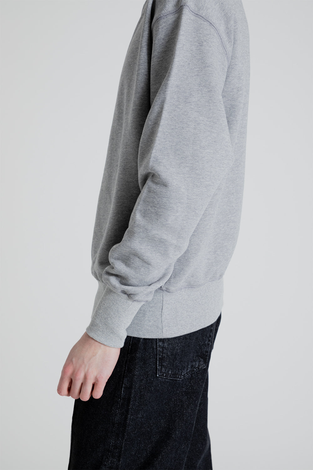 Uniform Bridge Turtleneck Sweatshirt in Grey Melange