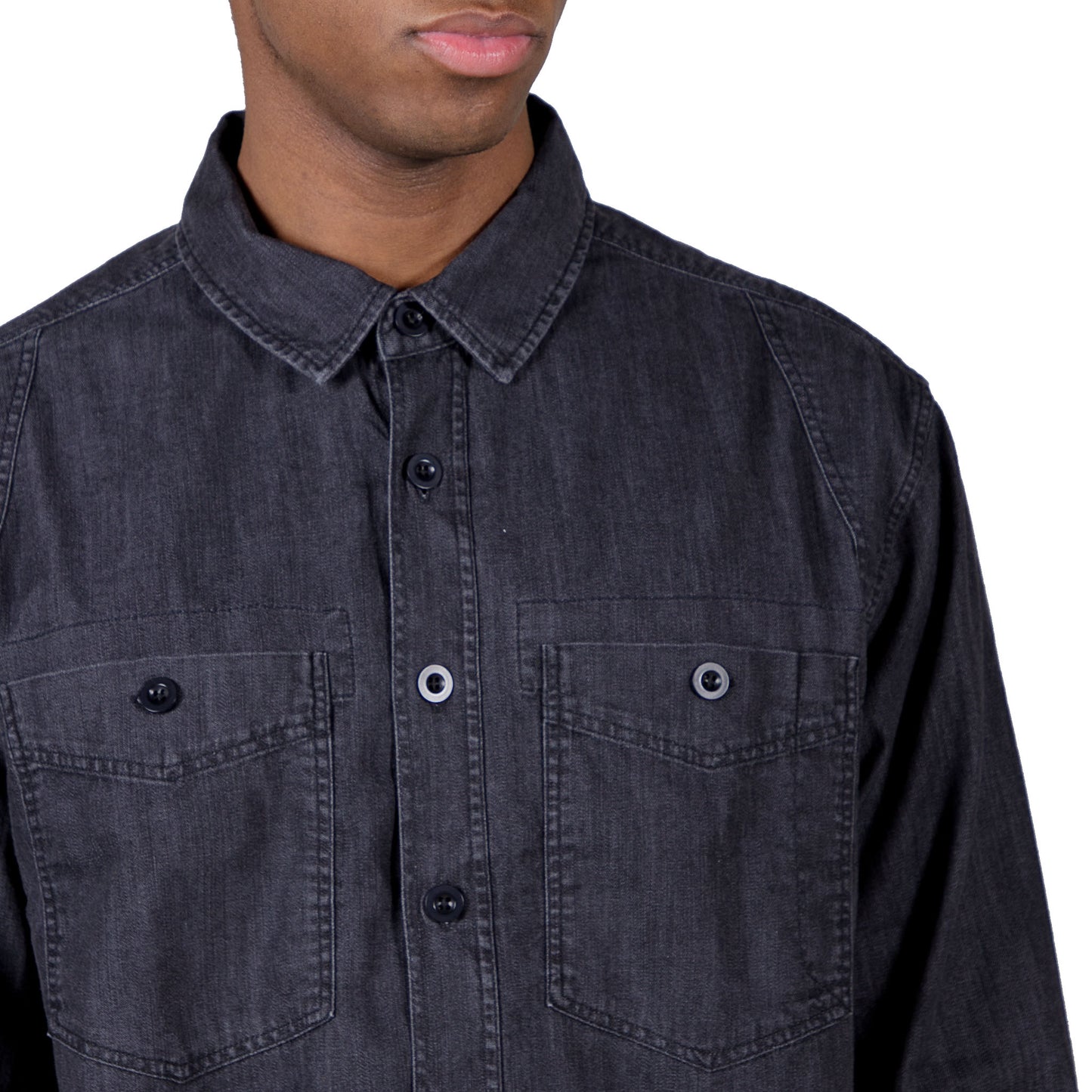Albam Carpenters Work Shirt in Black