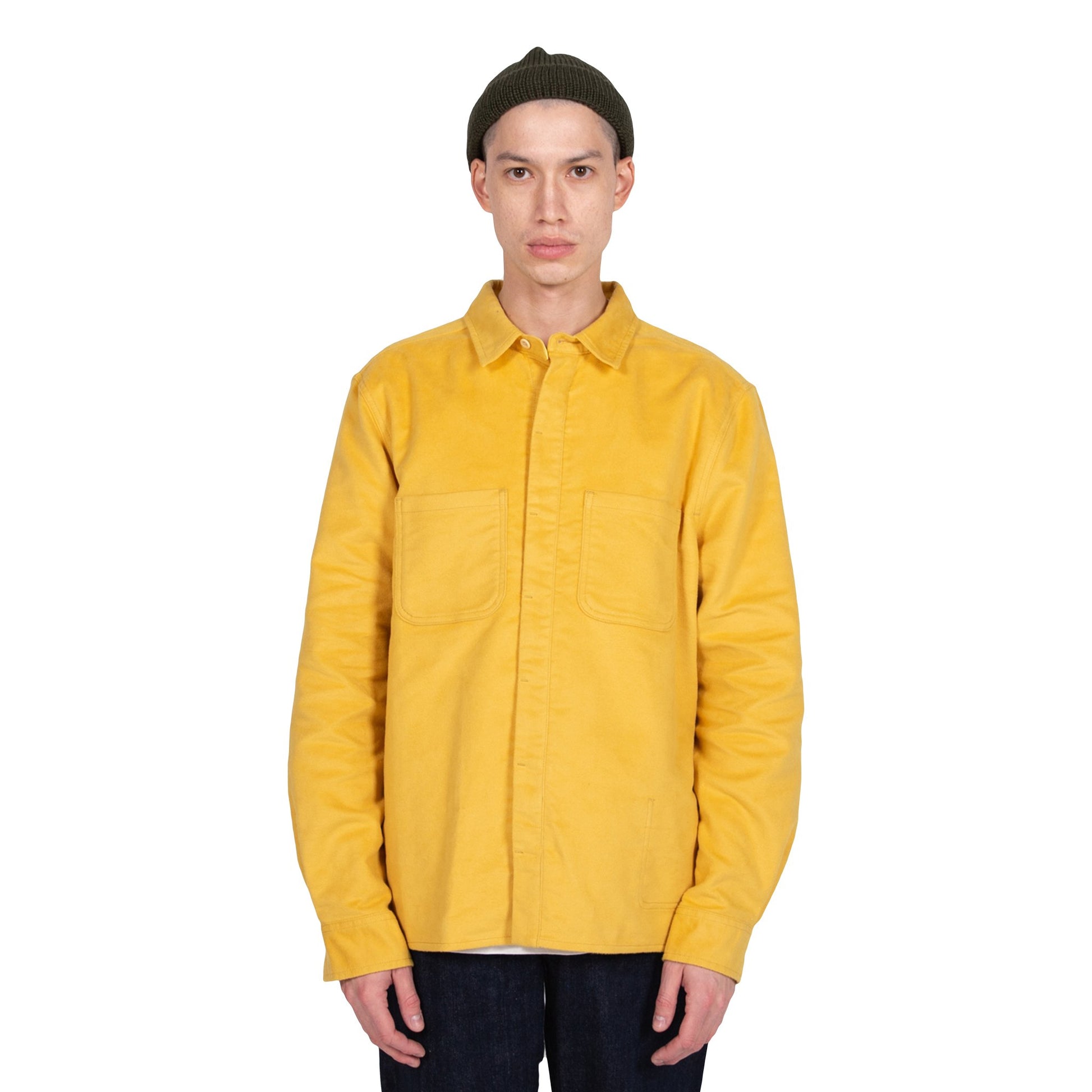 Albam Moleskin Duncan Shirt Overshirt Yellow Button Down
