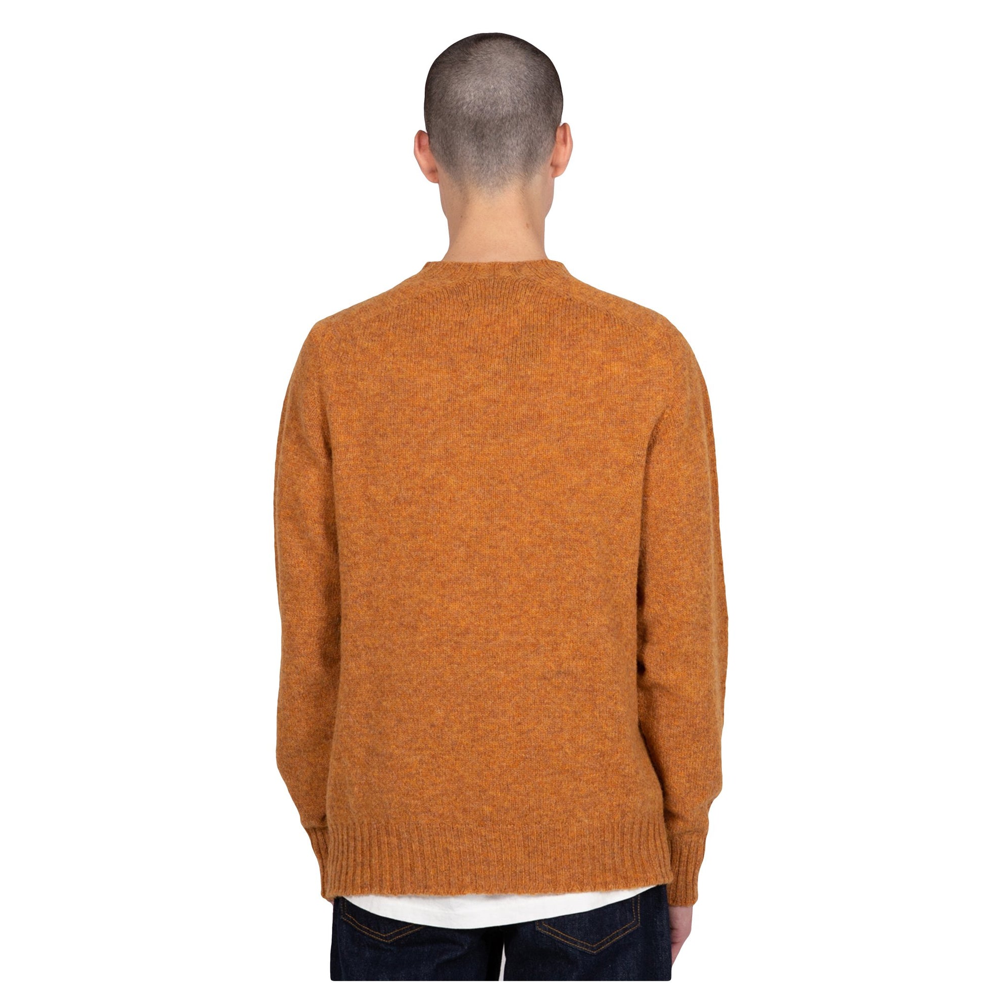 Albam Seamless Raglan Shetland Sweater Sweatshirt Rust