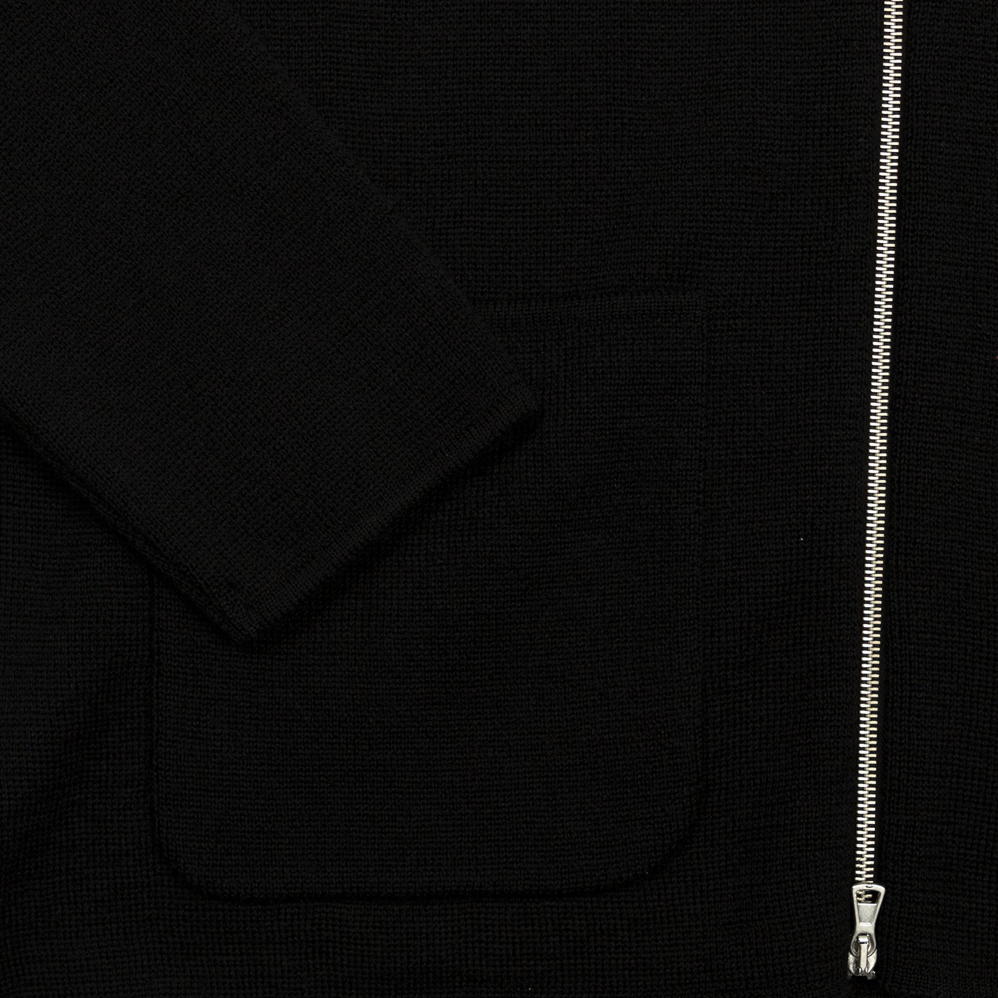 Albam Milano Zip Through Work Jacket Outerwear Sweater Black Detail Zipper