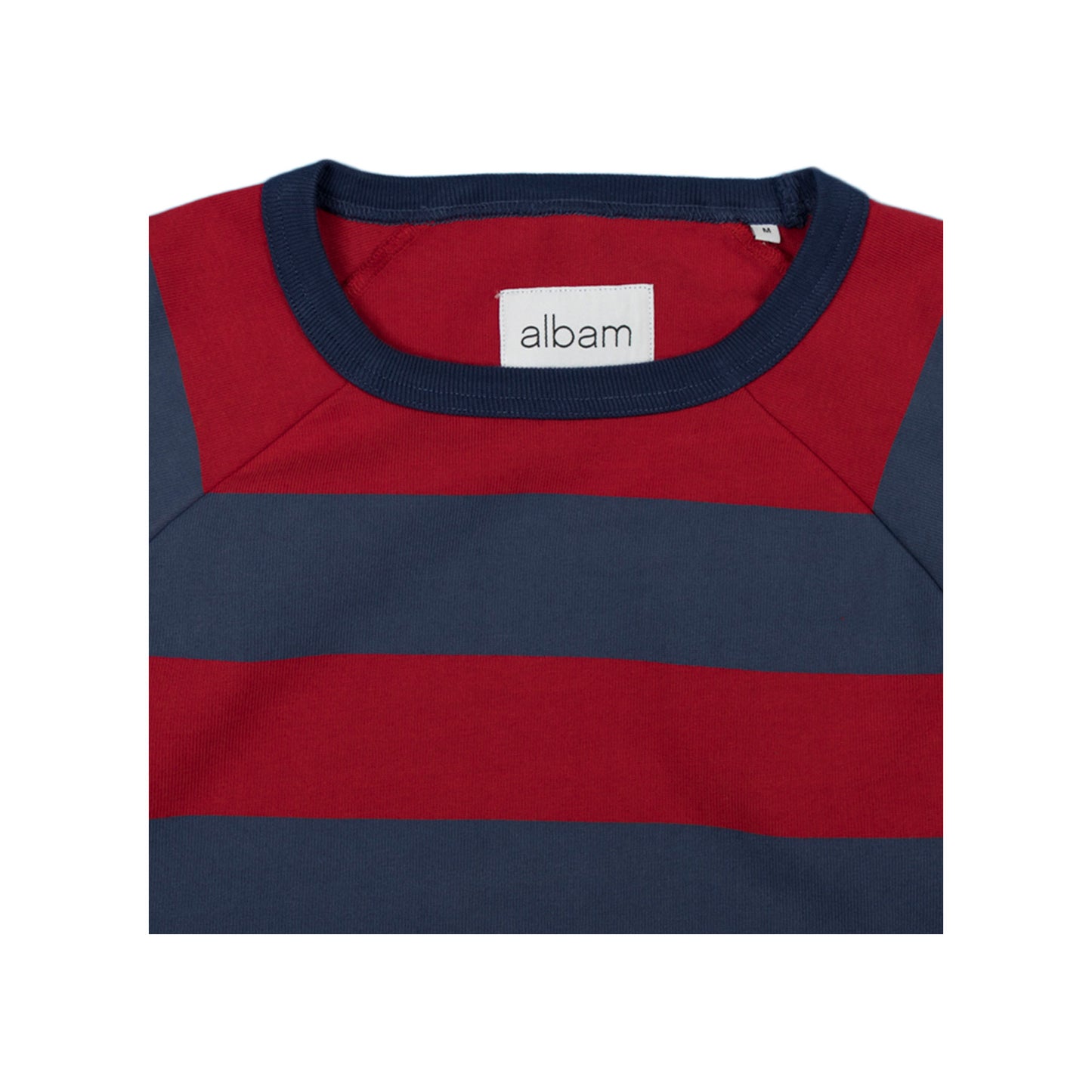 Raglan Striped Sweatshirt - Red/Navy