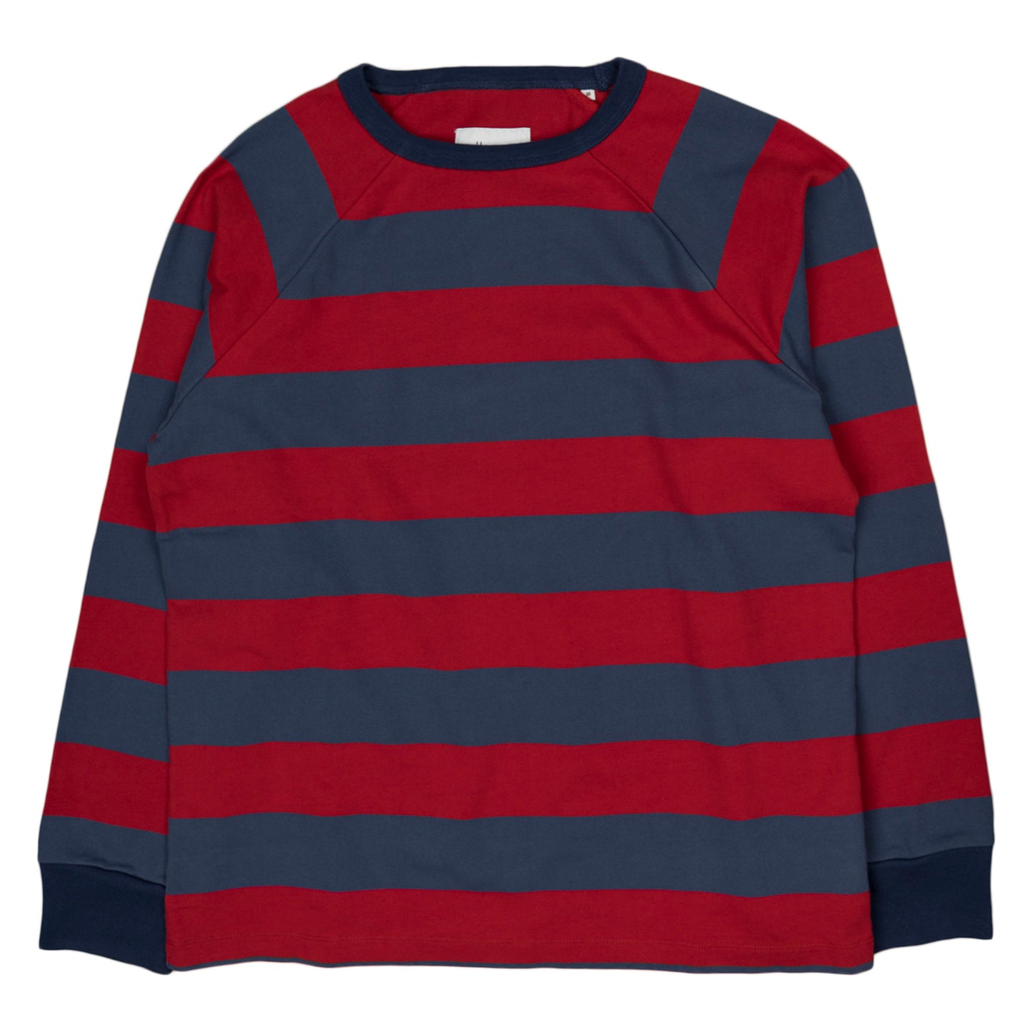 Albam Raglan Striped Sweatshirt in Red and Navy