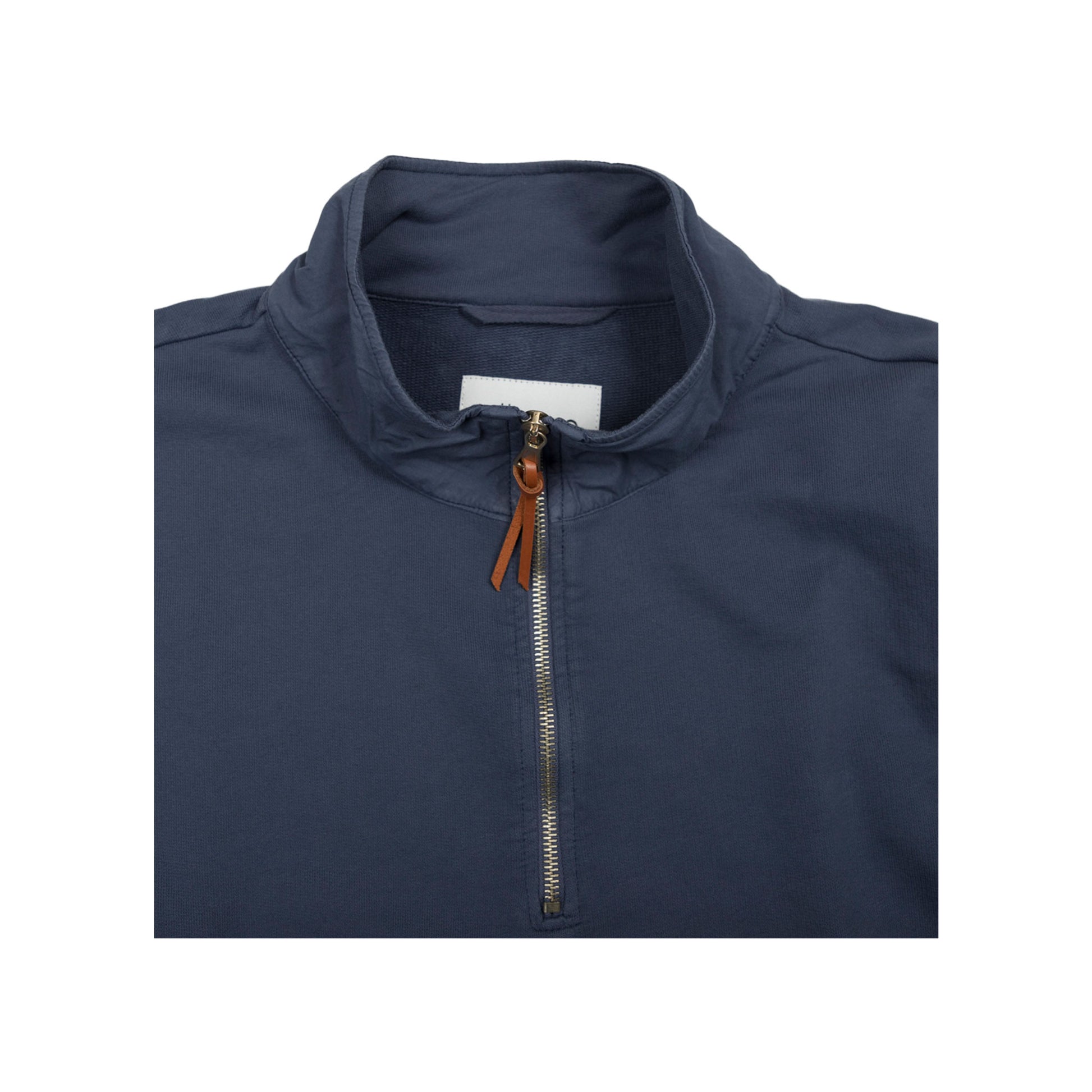albam zipped jersey pullover in indigo