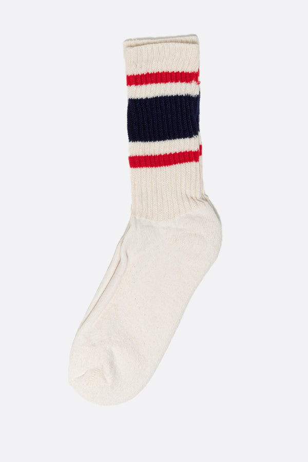 American Trench Retro Stripe Sock in Navy / Red | Wallace Mercantile S