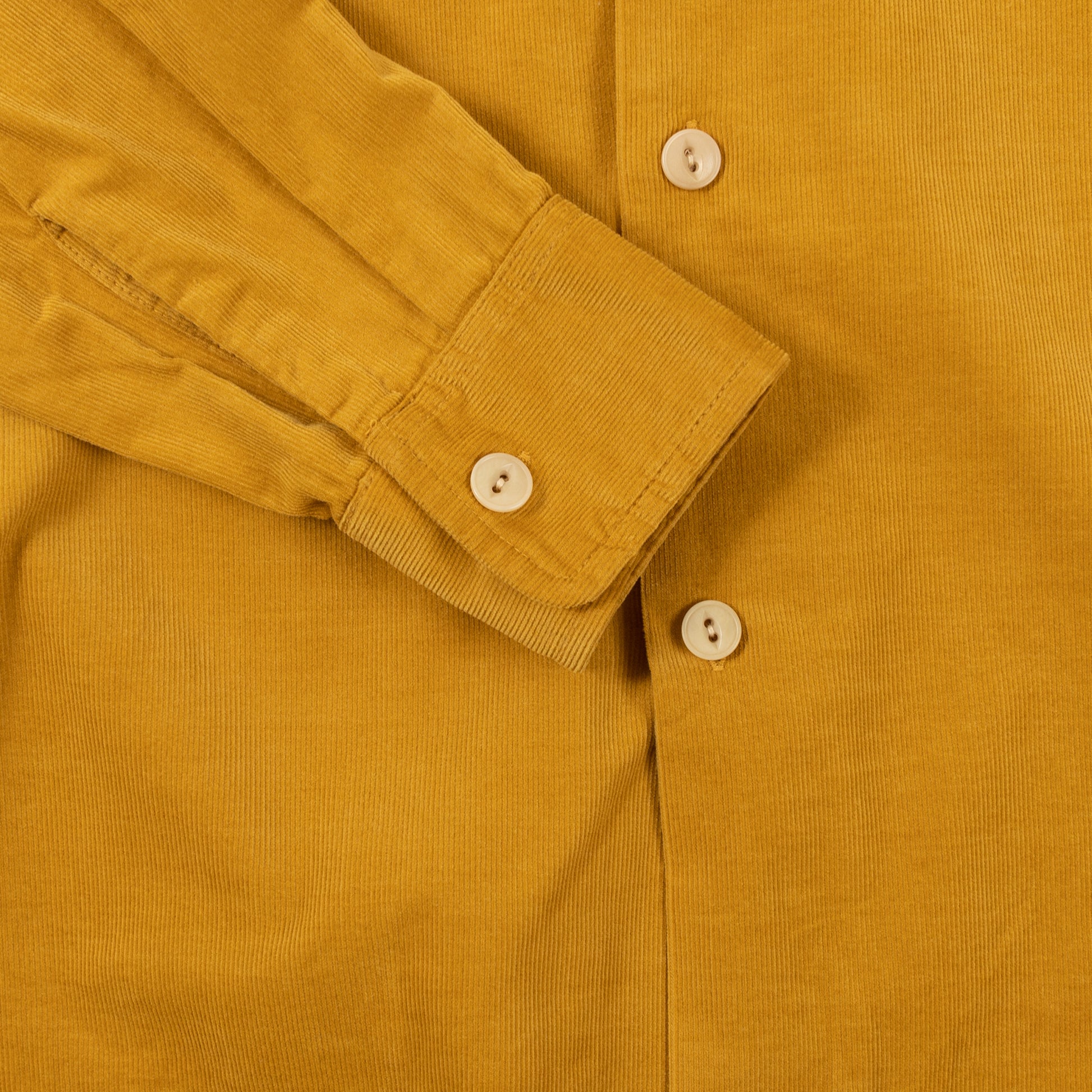 August Fifteenth California Shirt Corduroy Mustard Detail Cuff