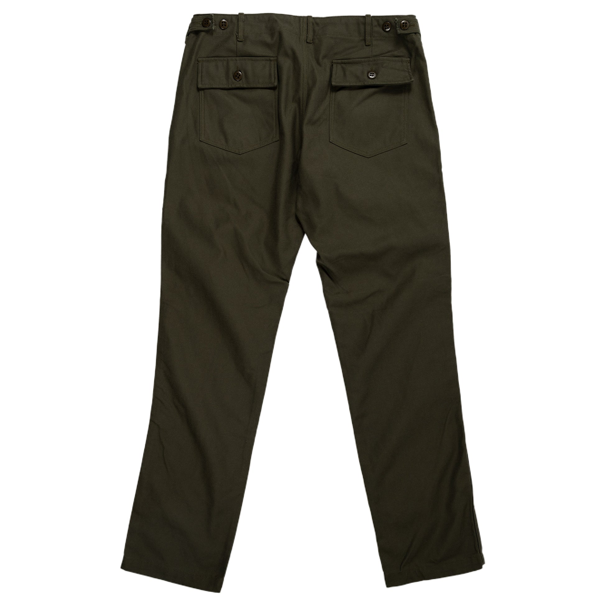 August Fifteenth Fatigue Trousers Back Twill Olive Back