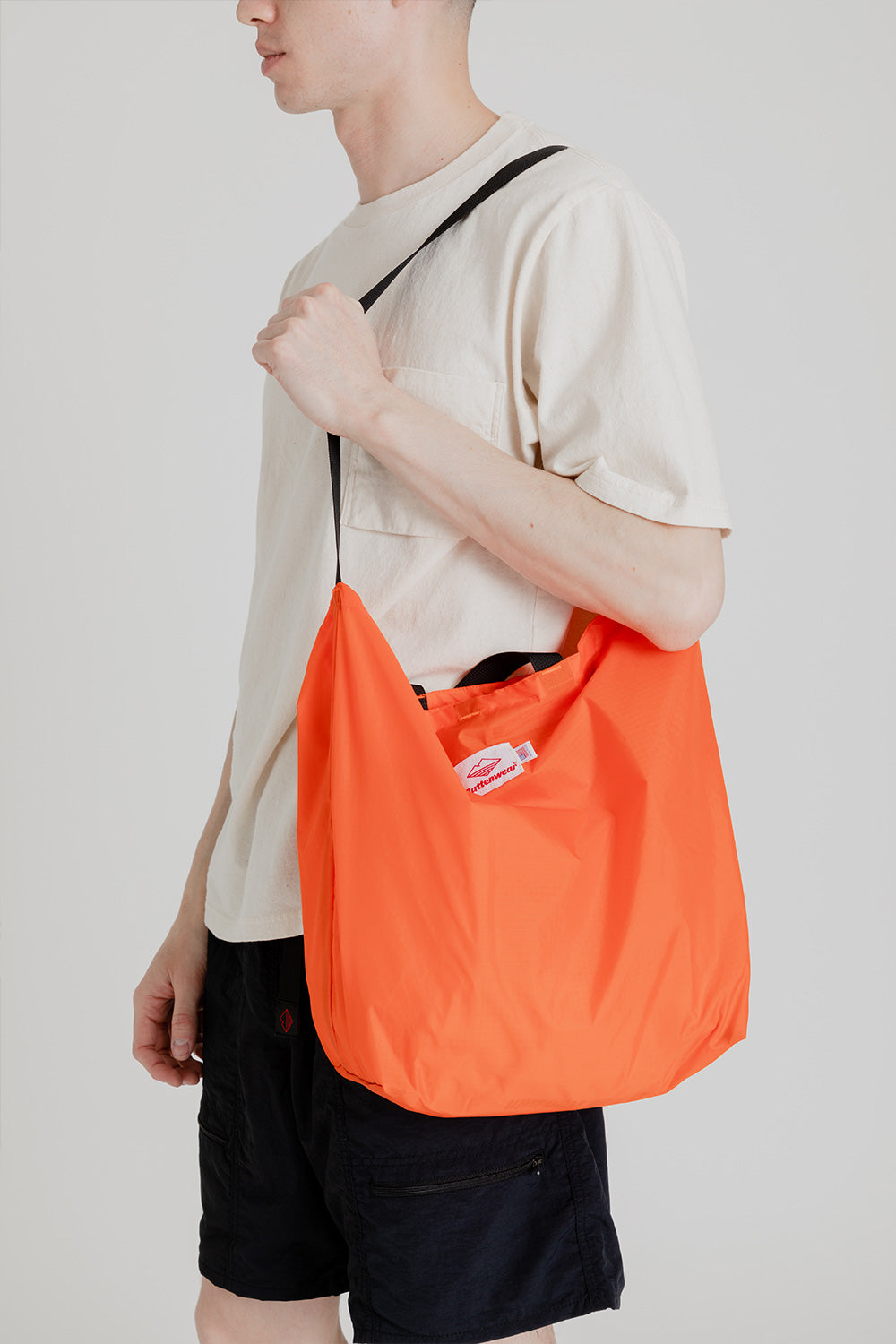 Battenwear Packable Tote in Orange Black Wallace Mercantile Shop