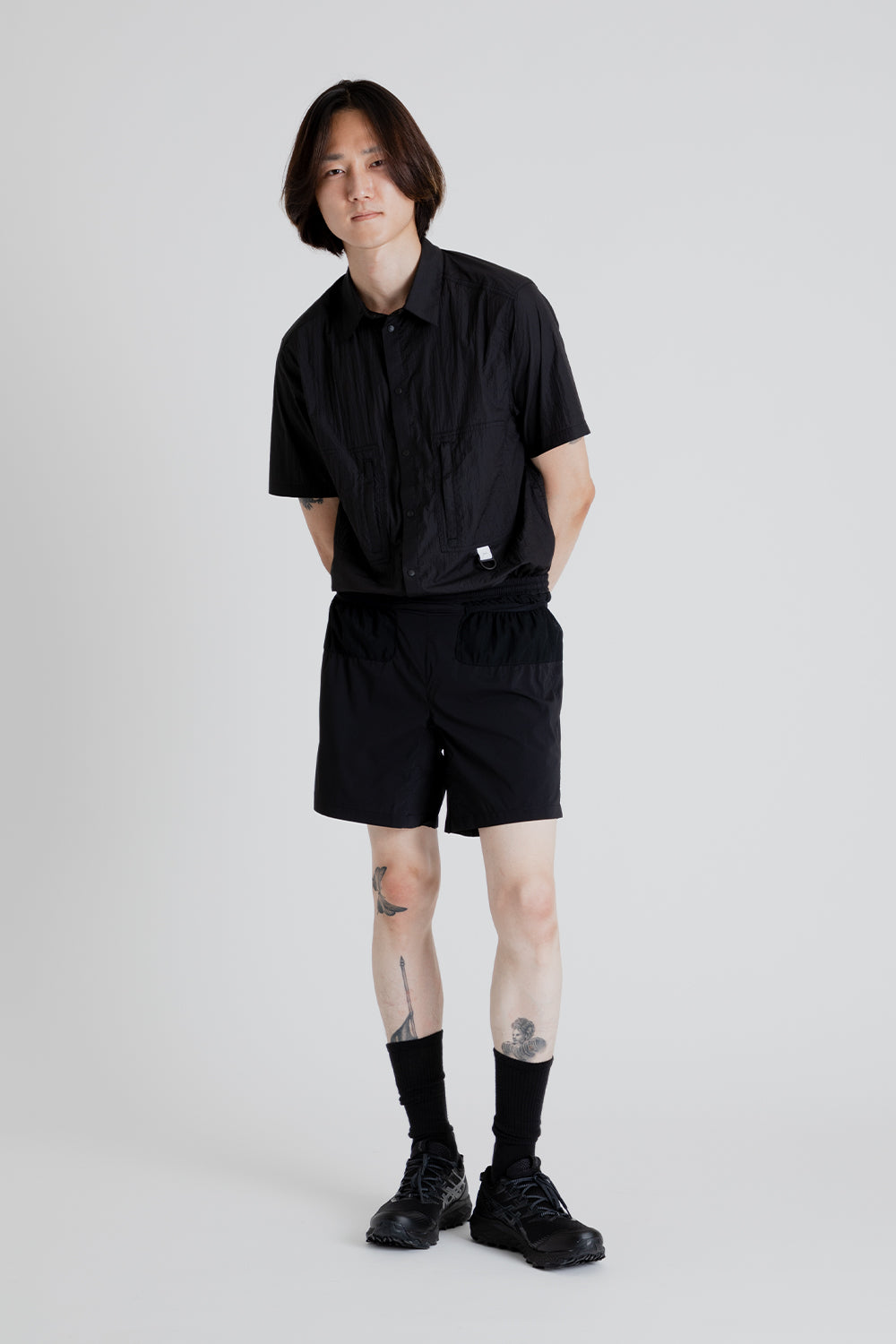 CAYL Nylon Trail Shorts in Black | Wallace Mercantile Shop