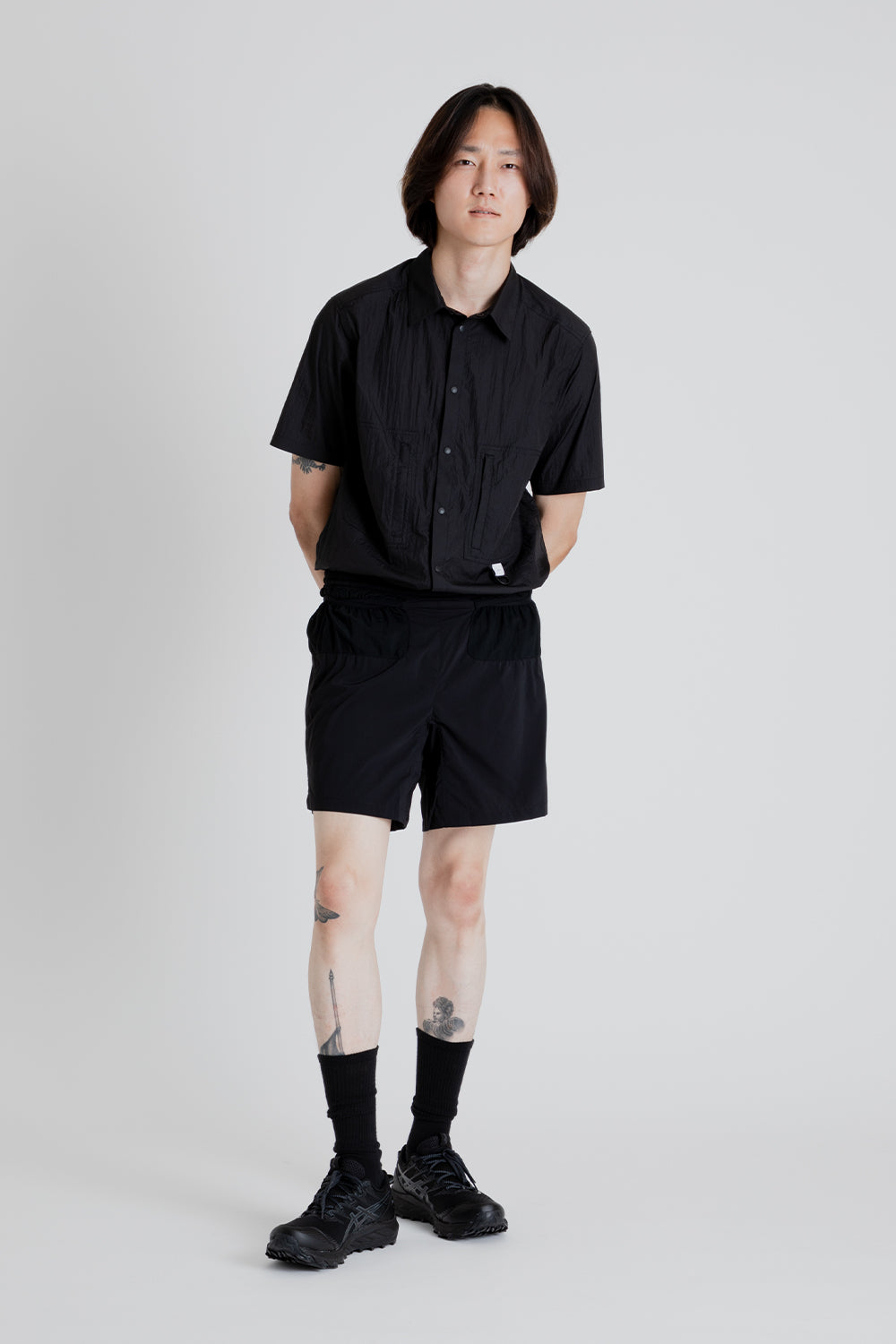 CAYL Nylon Trail Shorts in Black | Wallace Mercantile Shop