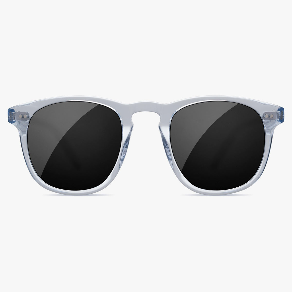 Chimi 001 Litchi Black Eyewear Front Transparent