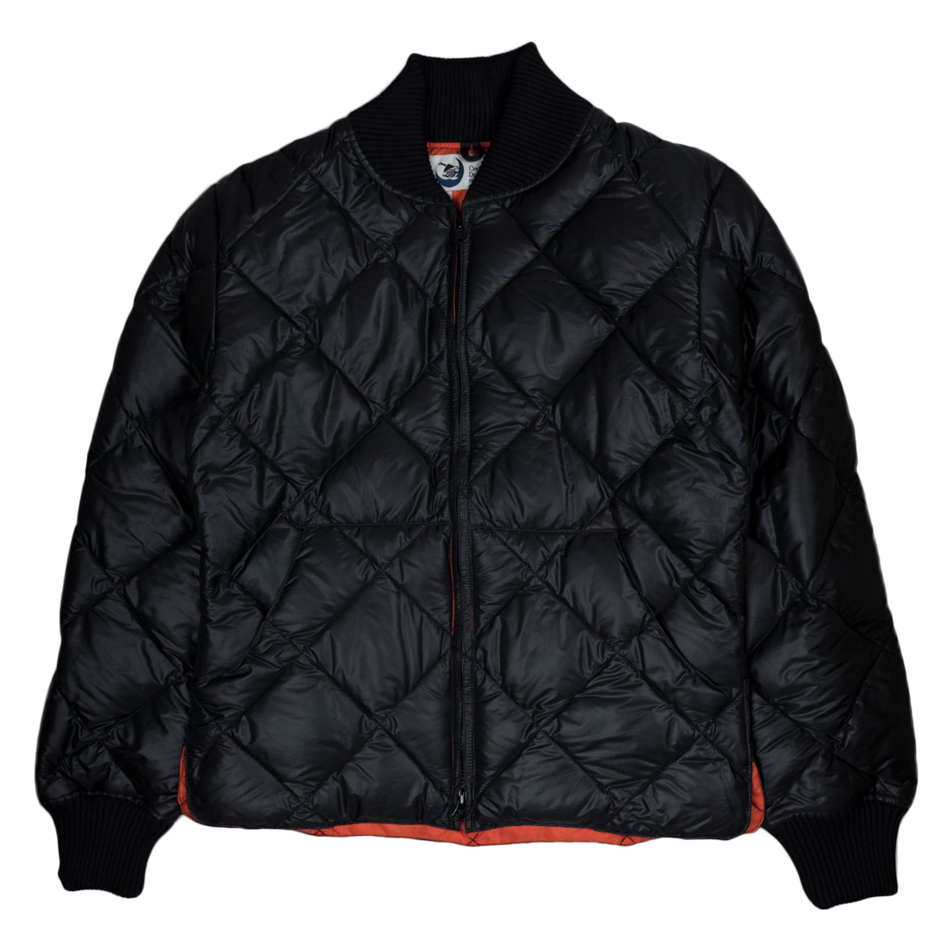 Crescent Down Works Diagonal Quilt Jacket in Black