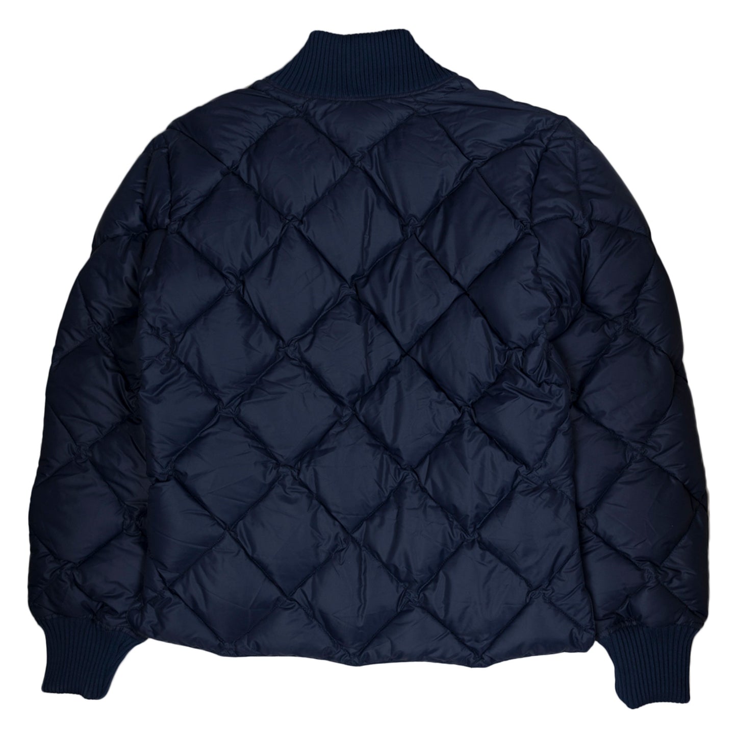 Diagonal Quilt Jacket - Navy