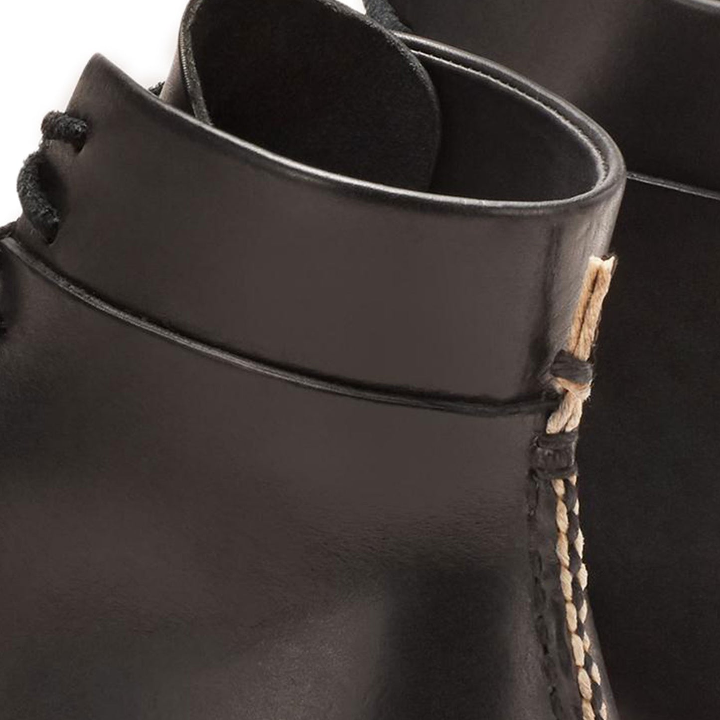 FEIT Braided Lace-Up Boots Shoes Leather Black Detail Braid