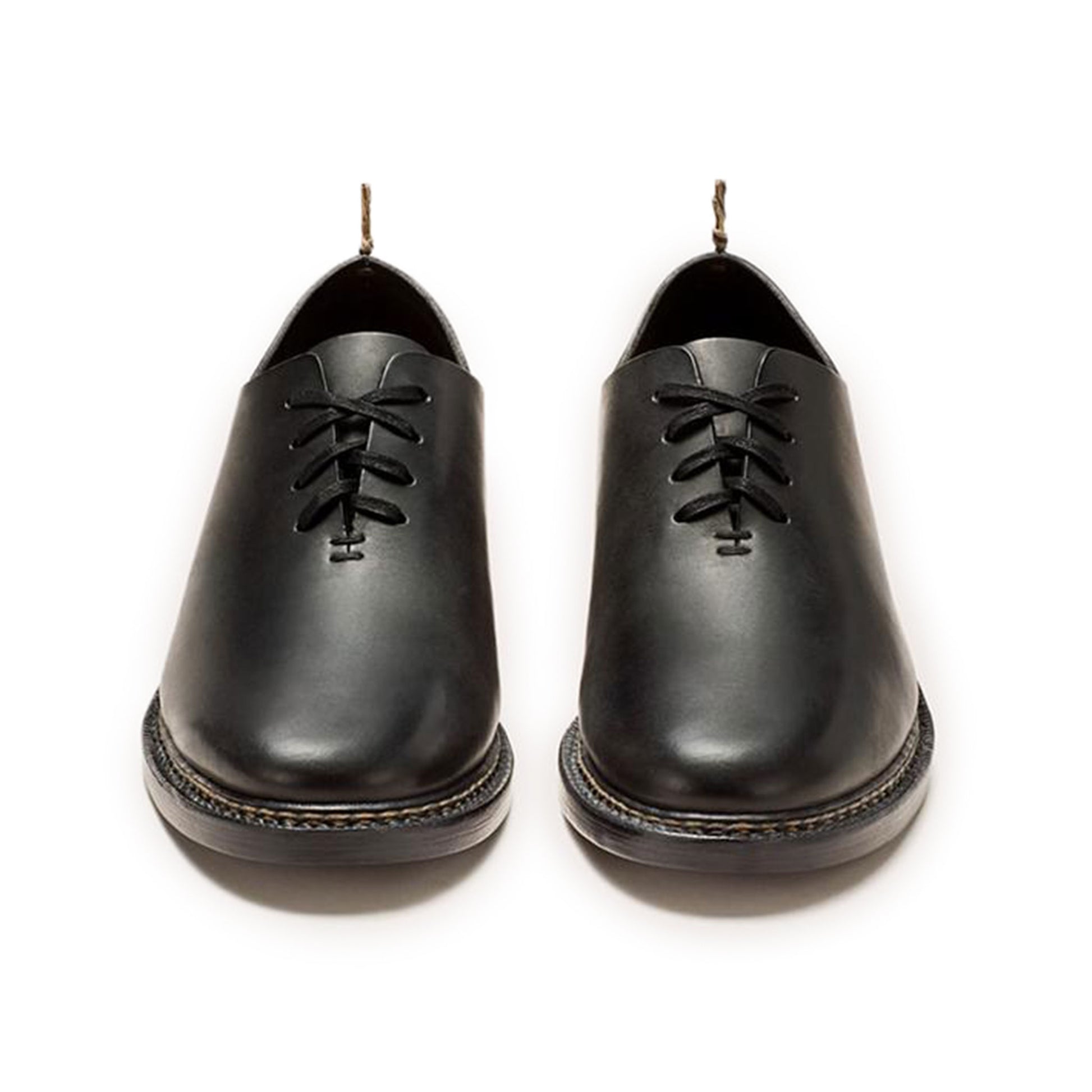 FEIT Braided Oxford Shoe Footwear Leather Black Front