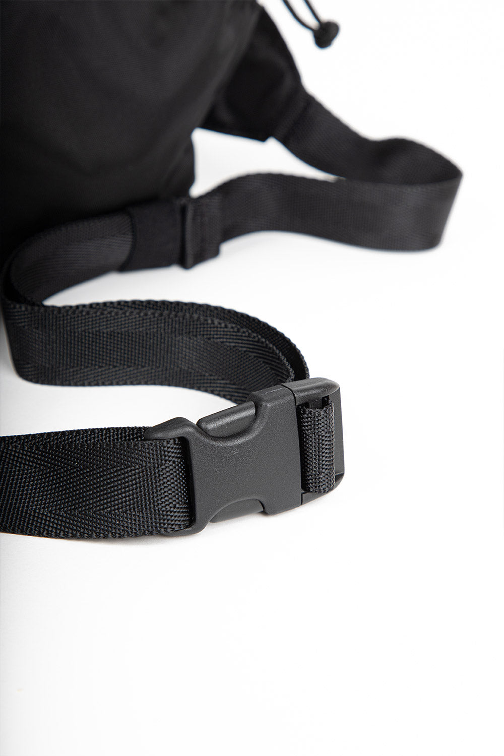 Black Nylon Zip Fanny Pack