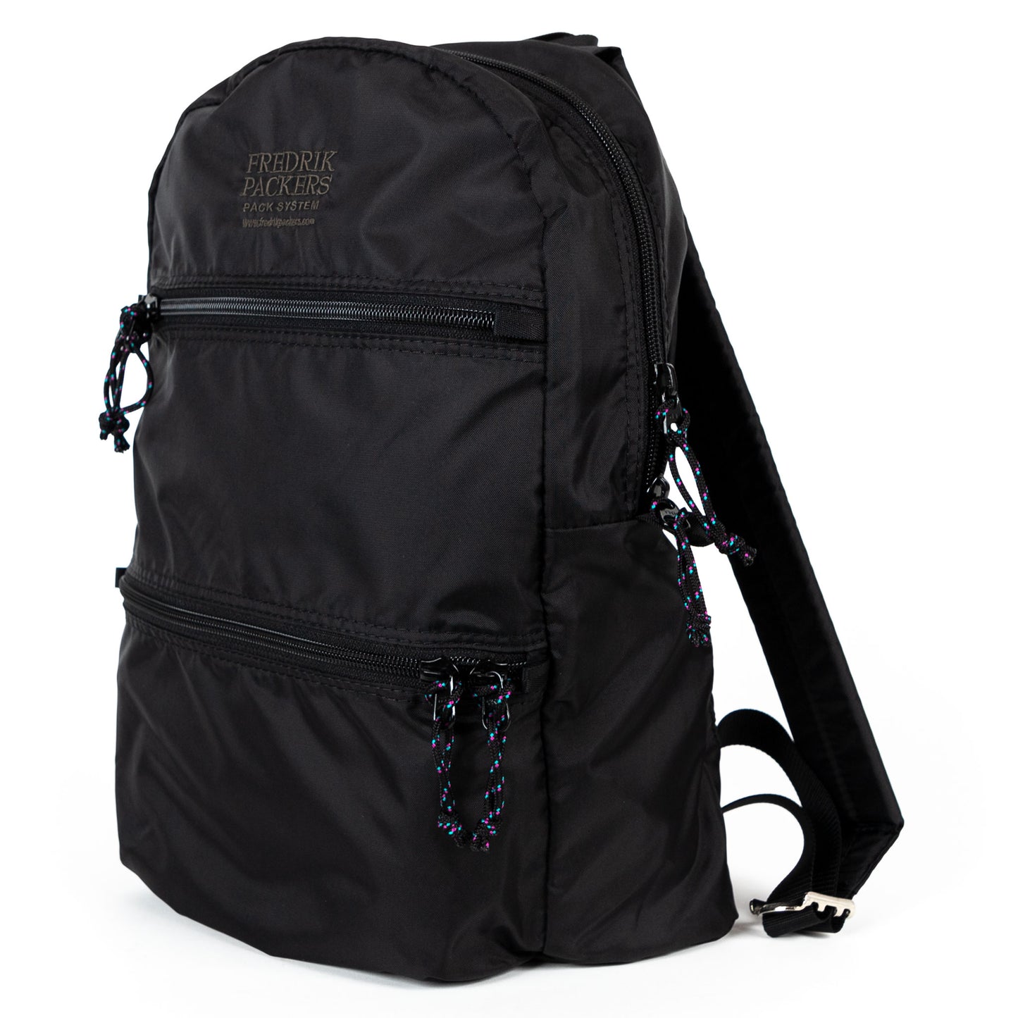 fredrik packers double zip backpack in black
