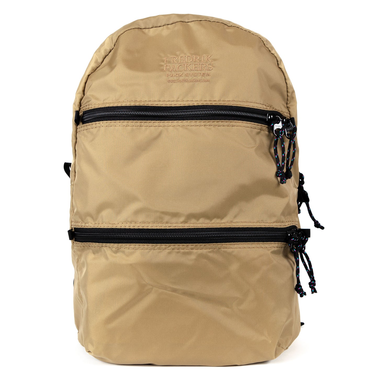 fredrik packers double zip backpack in kahki