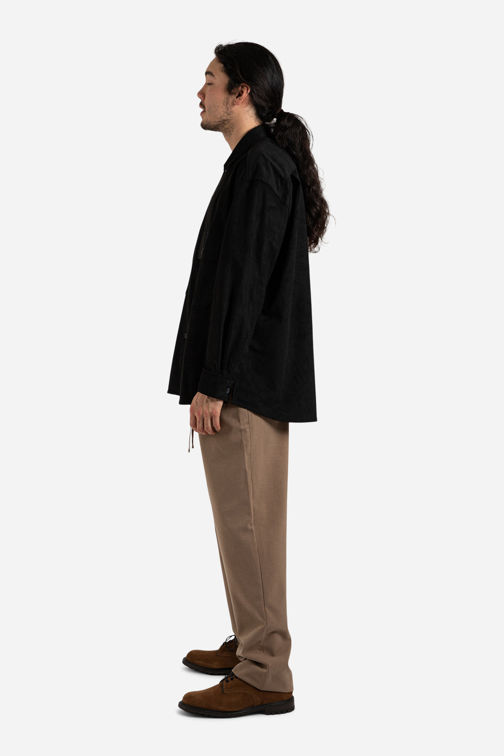 Frizmworks Suede Oversized CPO Shirt in Black - Wallace Mercantile Sho
