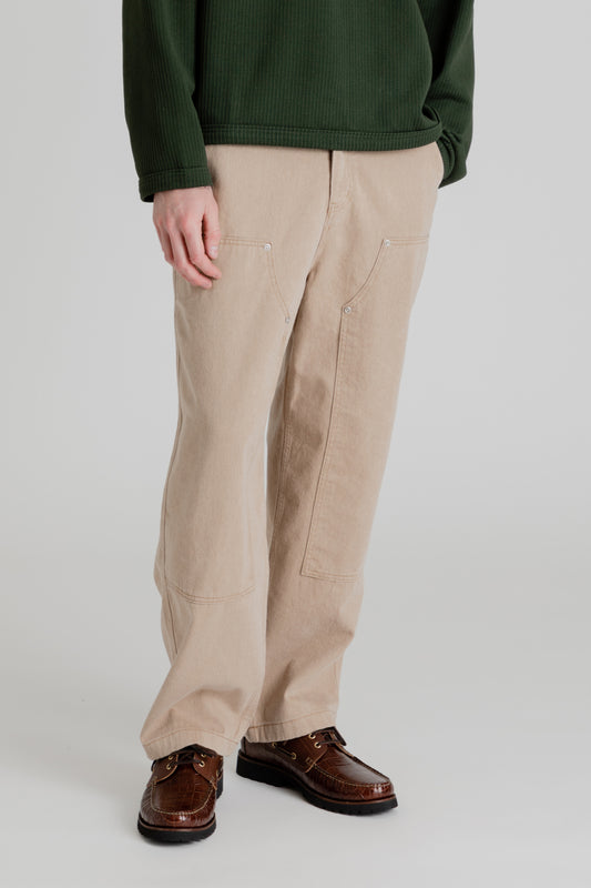 Frizmworks Double Knee Relaxed Pants in Beige