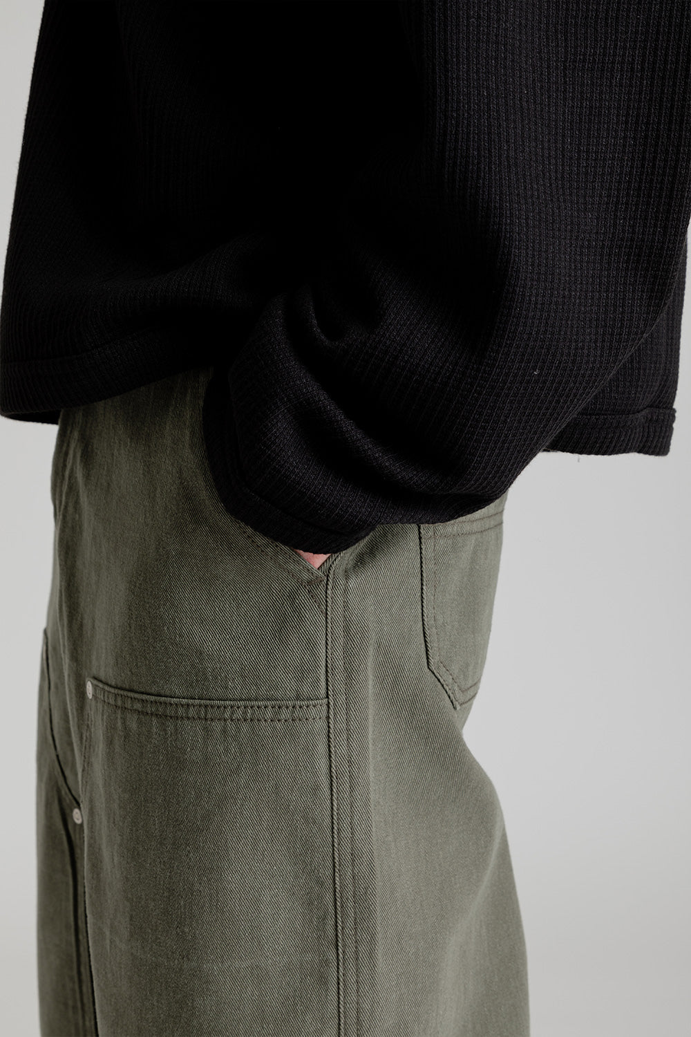 Frizmworks Double Knee Relaxed Pants in Olive