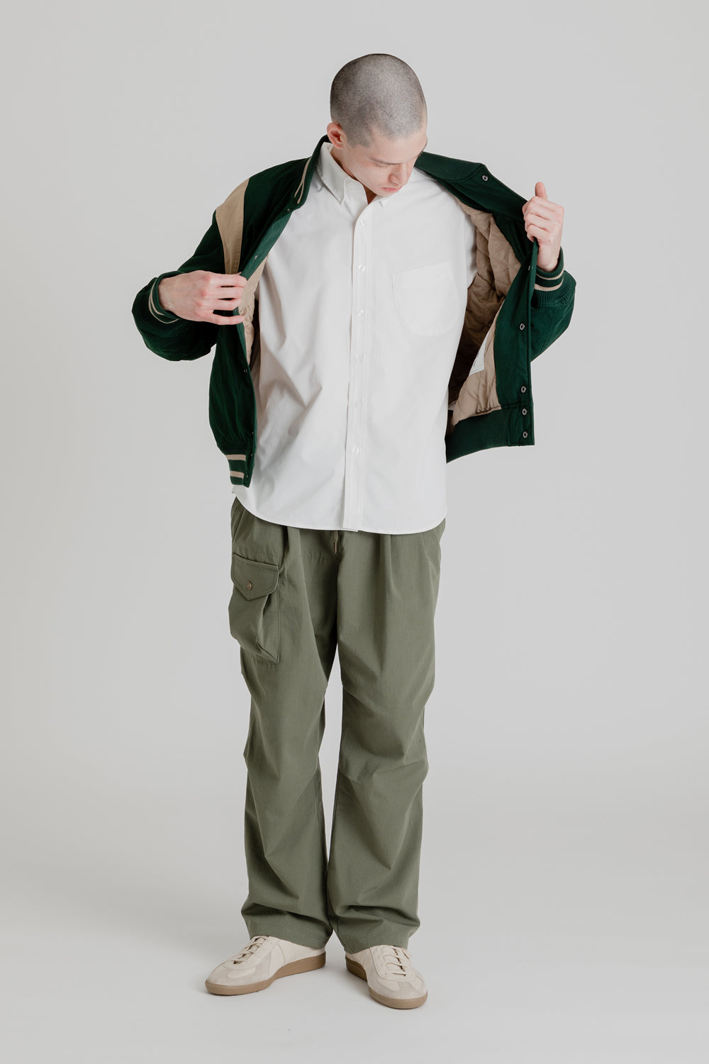 Frizmworks Mild Varsity Jacket in Dark Green