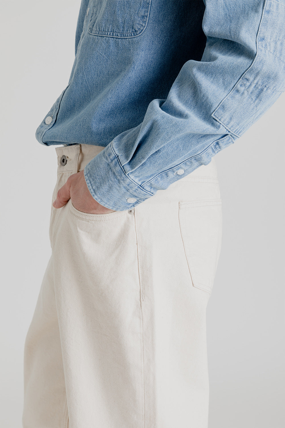 Frizmworks OG Wide Cotton Pants in Oatmeal