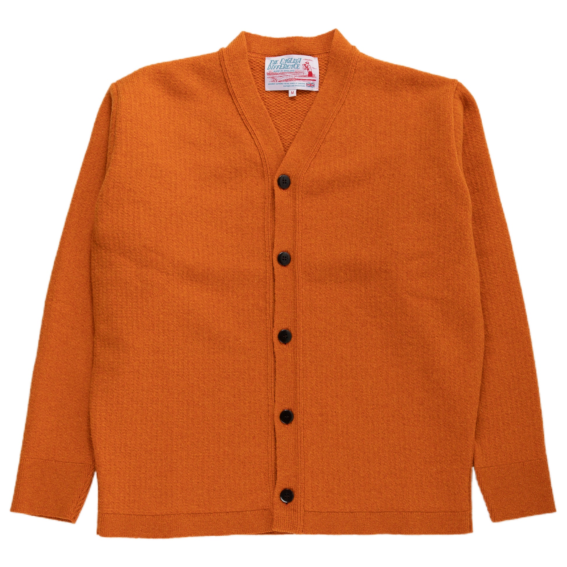 The English Difference Cardigan in Orange by Garbstore